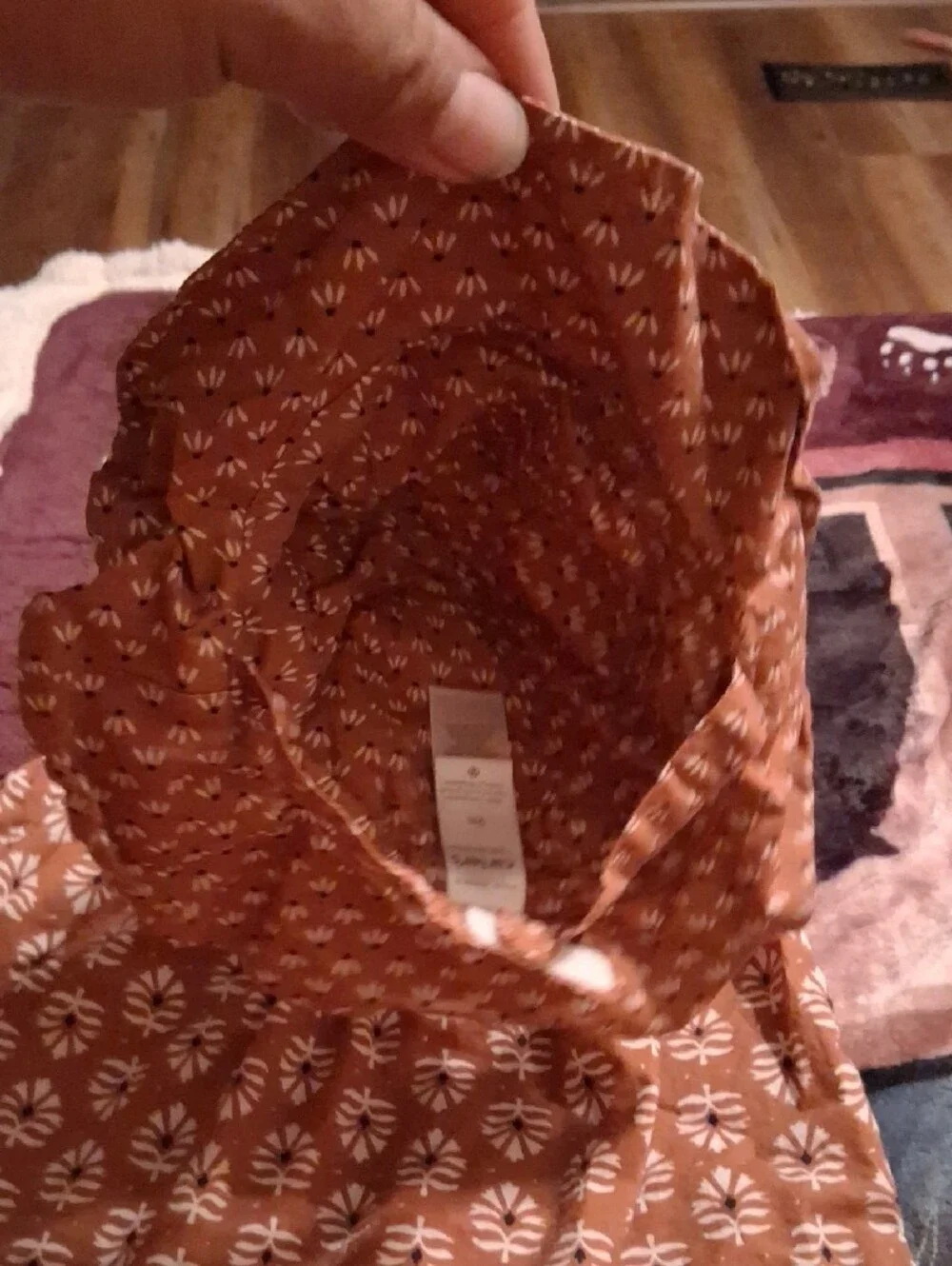 Carter's Rust Brown Floral Sundress with Matching Hat